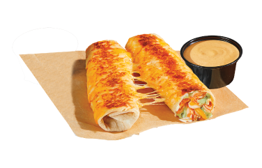 Cheesy Dipping Burritos de Pollo Asado