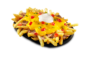 Fiesta Fries Supreme con frijoles